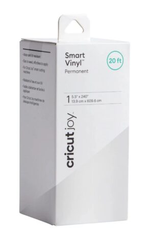Cricut Joy smart vinyl Permanent Value Roll (20ft), White, 5.5" x 240"