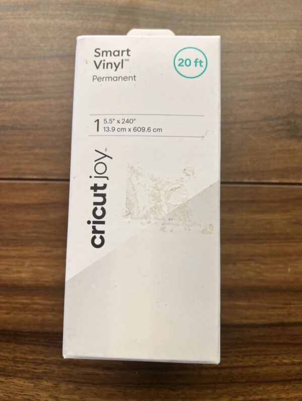 Cricut Joy smart vinyl Permanent Value Roll (20ft), White, 5.5" x 240"