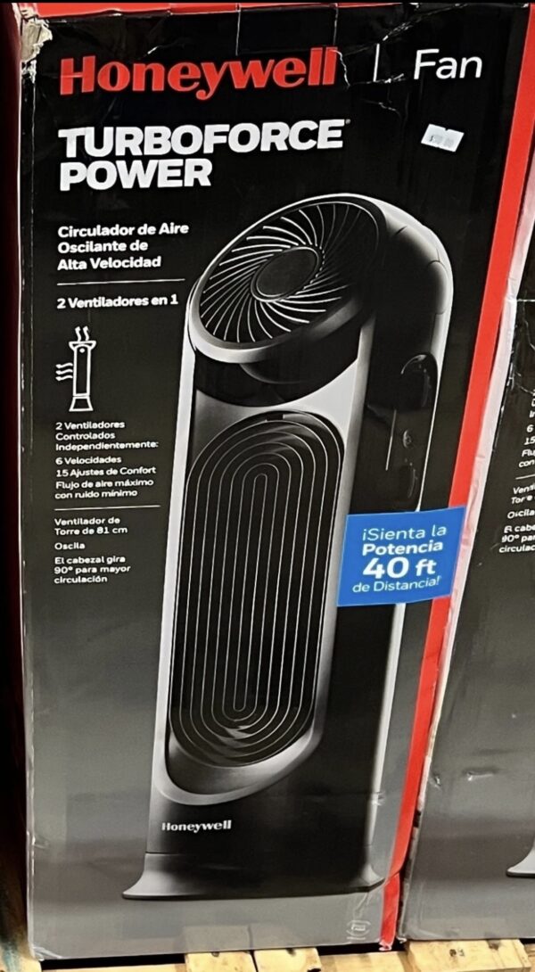 Turbo Force Power Fan, 40" Distance, **2 Ventilators in 1**