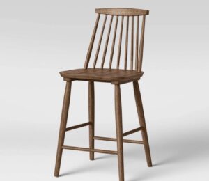 Screenshot Harwich High Back Windsor Counter Height Barstool: Rubberwood, 24" Seat Height