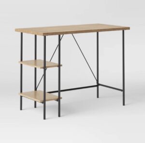 Screenshot Wood and Metal Desk with Shelves Natural - Room Essentials
