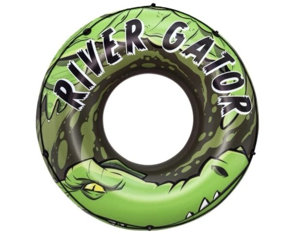 H2OGO! Green River Gator 47" Pool Ring Float with Grab Rope, Adult Unisex