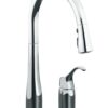 KOHLER Simplice Chrome Single Handle Deck-mount Pull-down Kitchen Faucet