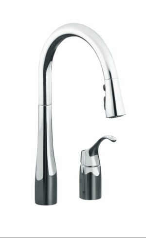 KOHLER Simplice Chrome Single Handle Deck-mount Pull-down Kitchen Faucet