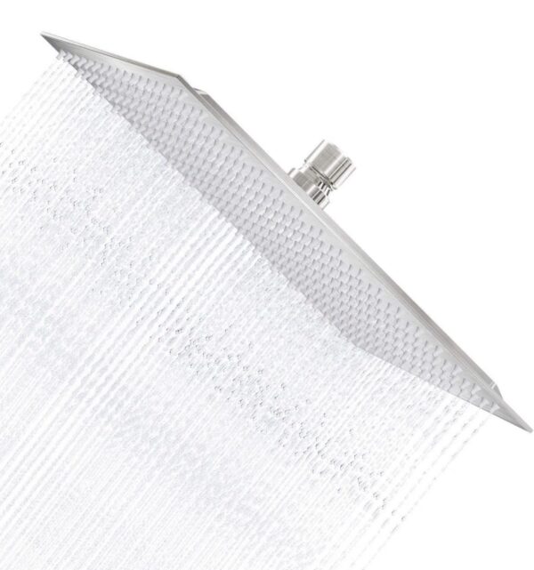 16 Inch Square Rain Shower Head, 304 Stainless Steel, Ultra Thin High Pressure