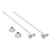 Bathroom Supply Kit with 5/8" OD X 3/8" OD Angle Stop - Chrome