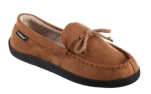 Isotoner Men's Microsuede Nigel Moccasin Slippers - 9F386 (Cognac, XL 11-12)