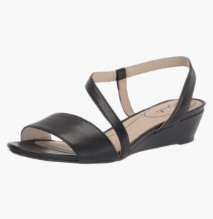 LifeStride Women's Black Yasmine Strappy Wedge Sandals Shoe Size 8.5M