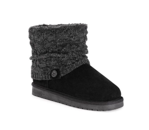 MUK LUKS Women's Laurel Sweater Boot Black Size 9