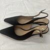Sam Edelman Bianka Sling Heel Size 8W Black Leather Pointed Toe