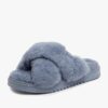 Fireside Women's Newcastle Crossband All Over Shearling Slipper Blue