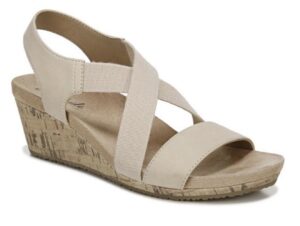 LifeStride Womens Mexico Strappy WedgeSandals Bone 11 W