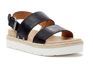 Time and Tru Comfort Platform Sandals Women's Shoes Black US Size 8