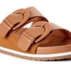 double-strap design with buckle Women's Double Strap Slide Sandals Time and Tru