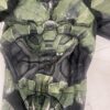 Halo Infinite Master Chief Costume, Kids Size Muscle Padded Video Game Jumpsuit