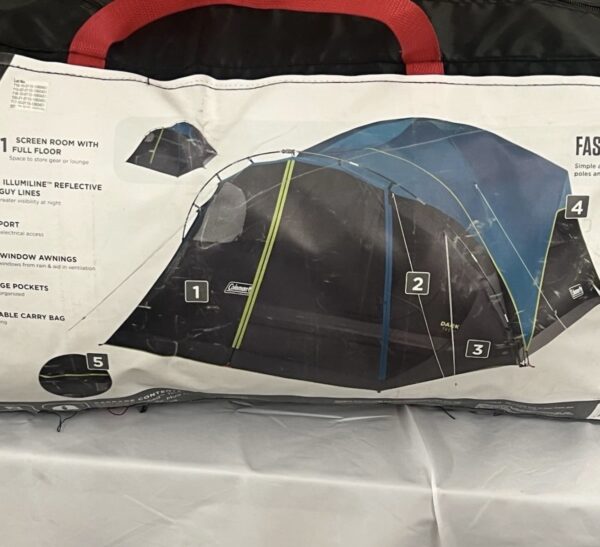Coleman 8-Person Carlsbad Dark Room DomeCamping Tent with Screen Room