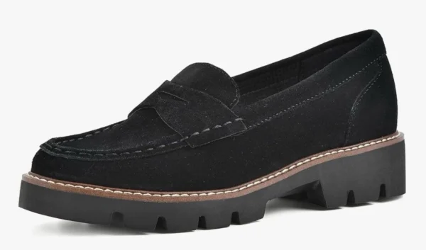 Blondo Women's Waterproof Dulce Loafer Black Suede Size 7W