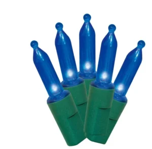 s-l1600 (18) 50-Count Blue LED Mini Christmas Lights with Green Wire, 11',Holiday Time