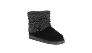 MUK LUKS Women's Laurel Sweater Boot Black Size 9
