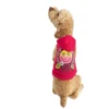 Justice Pet Polyester Printed Fleece Dog Hoodie, Pink, S