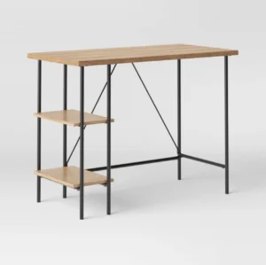 s-l1600 (25) Wood and Metal Desk with Shelves Natural - Room Essentials