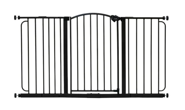 Regalo Extra Wide Arched Decor Baby Safety Gate 58 Inch with Extensions