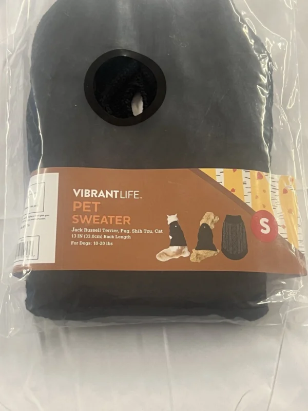 Vibrant Life Vl Fall Black Cable Knit-S