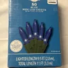 50-Count Blue LED Mini Christmas Lights with Green Wire, 11',Holiday Time