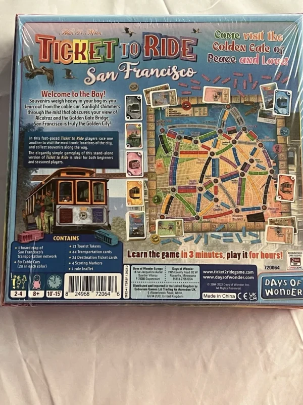 Ticket to Ride San Francisco Game Alan R. Moon Asmodee Days of Wonder 2022