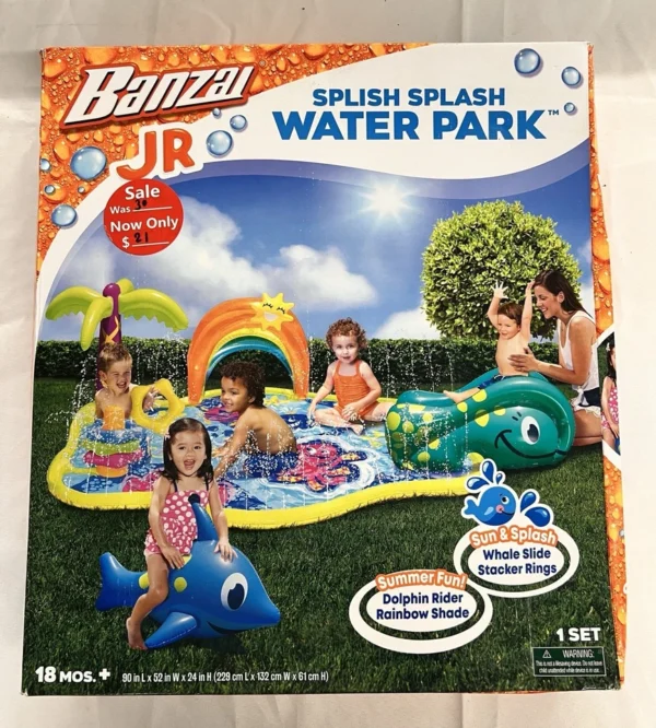 Banzai Jr. Splish Splash Water Park Outdoor Summer Play Center