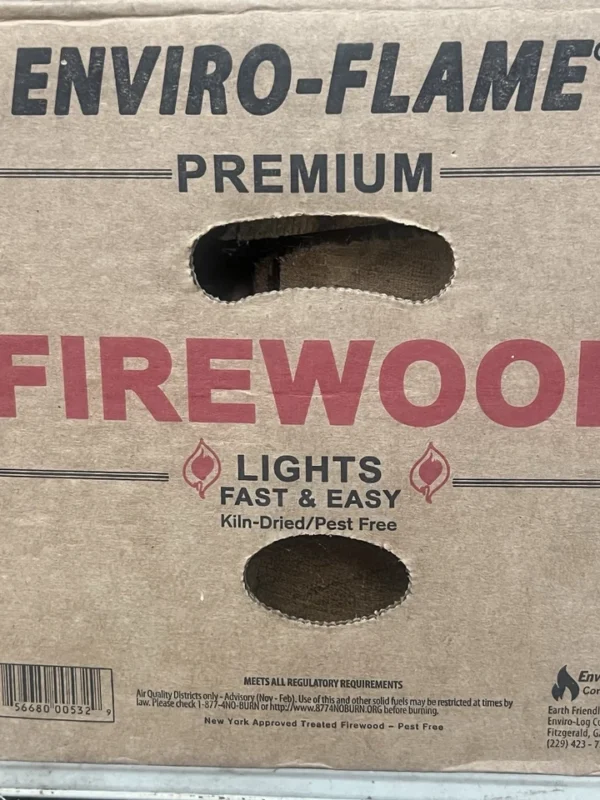 Enviro-Log Enviro-Flame Firewood .65CF Boxed Fire Log, 9" x 16.3" x 9"