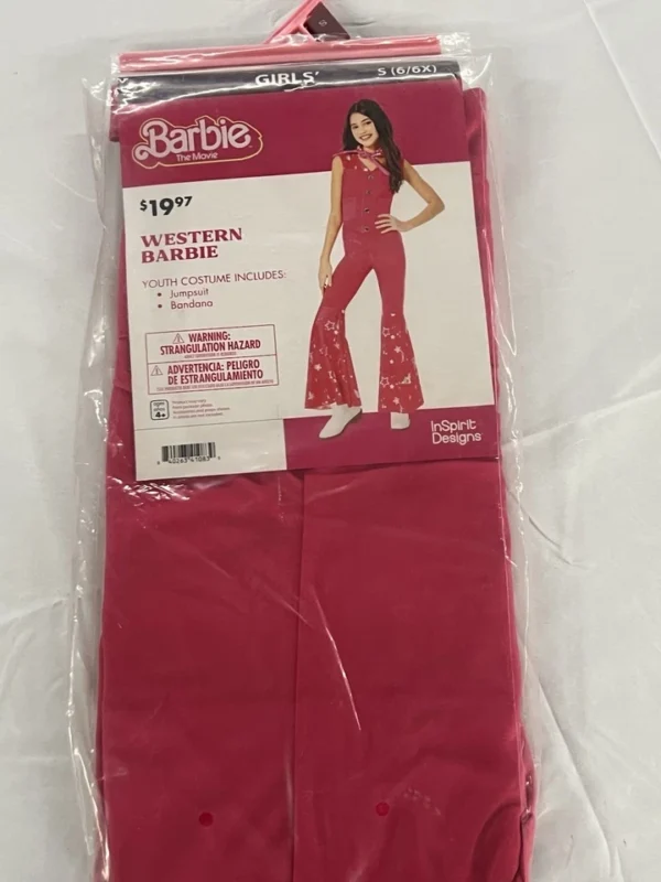 s-l960 (4) Barbie Movie Cowgirl Halloween Costume for Children, Girls Size S (6)