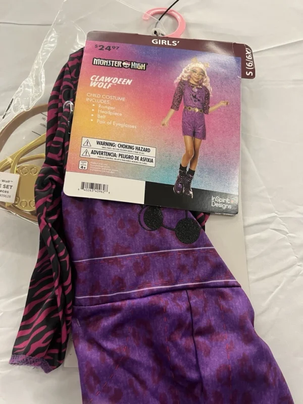 InSpirit Designs Clawdeen Halloween Costume Female, Child 6-6x, Multi-Color