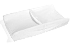 Badger Basket Waterproof Contoured Changing Table Pad for Babies Non-Slip -White