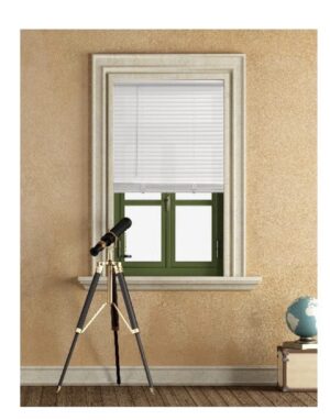 Mainstays Cordless 1" Vinyl Light Filtering Blinds, White, 46" Width x 64" Lengt