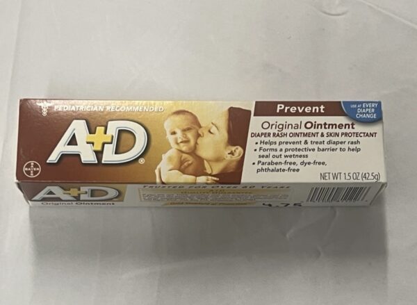 A+D Original Diaper Rash Ointment, Baby Skin Moisturizer, 1.5 Oz Tube