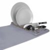 DISH DRY MAT W/ RCK GRY