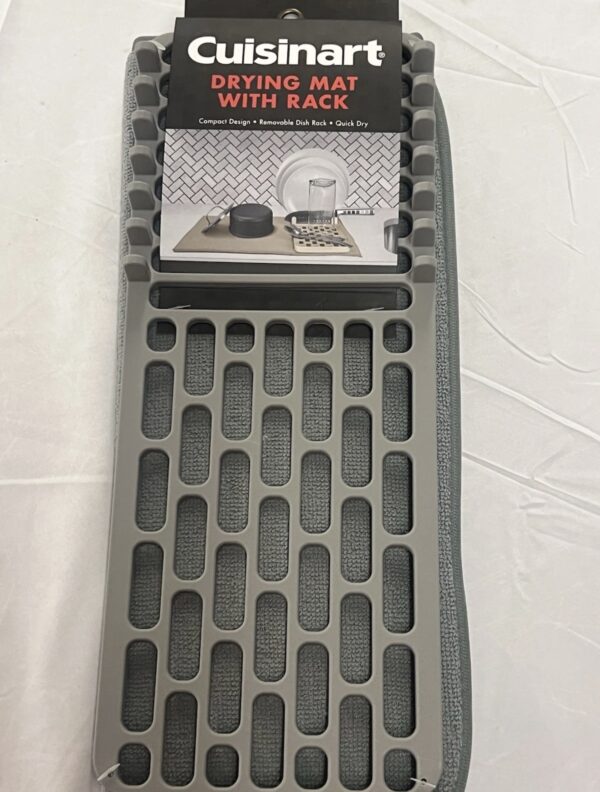 DISH DRY MAT W/ RCK GRY