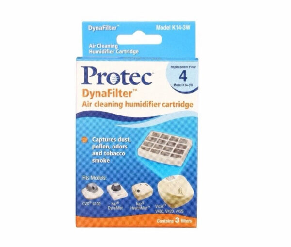 Protec DynaFilter Air Cleaning Humidifier Cartridge,3 Pack