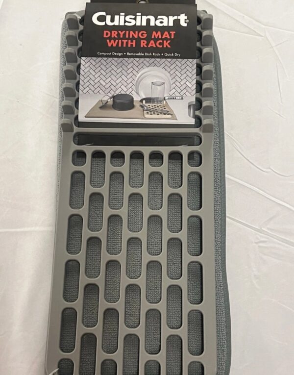 DISH DRY MAT W/ RCK GRY