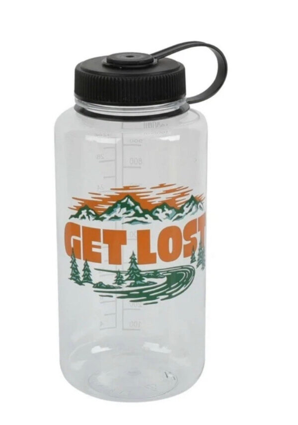 Ozark Trail 32 oz Get Lost Tritan Water Bottle, Wide Mouth, Leakproof, Clear_0 Ozark Trail 32 oz Get Lost Tritan Water Bottle, Wide Mouth, Leakproof, Clear
