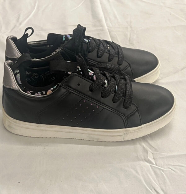 Wonder Nation Little Girl & Big Girl Casual Retro Low-Top Court Sneakers, Size 6_1 Wonder Nation Little Girl & Big Girl Casual Retro Low-Top Court Sneakers, Size 6