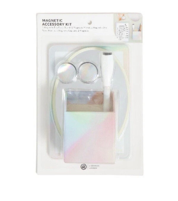 U Brands Magnetic Locker Accessory Kit, 6 Count, Lucent Dreams, Assorted Colors