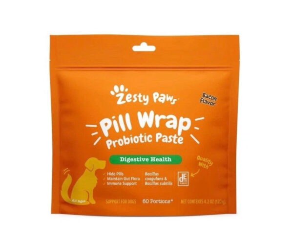Zesty Paws Pill Wrap Probiotic Paste Bacon Flavor for Dogs - Immune & Digestive_0 Zesty Paws Pill Wrap Probiotic Paste Bacon Flavor for Dogs - Immune & Digestive