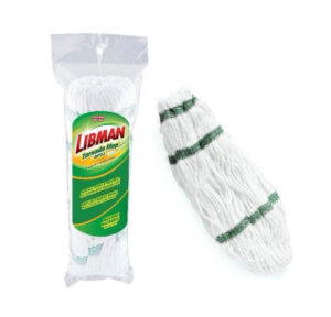 Libman Tornado Mop Refill White Cotton BlendAttachment Style Snap-on