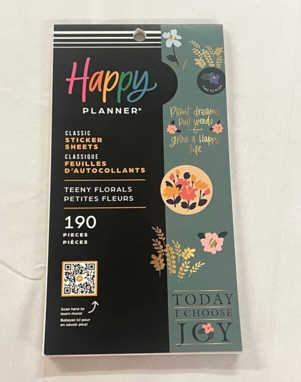 Happy Planner 10 Sheet Sticker Value Pack 190 Stickers Paper & Foil Teeny Tiny