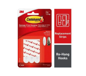 Command Medium Refill Strips for Wall Hooks, Damage Free Hanging, 9 Strips_0 Command Medium Refill Strips for Wall Hooks, Damage Free Hanging, 9 Strips