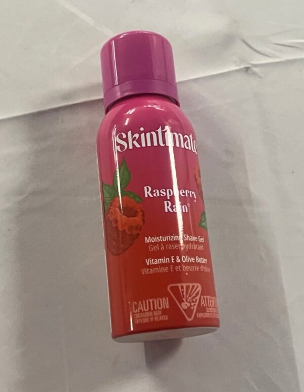 Skintimate Raspberry Rain Shave Gel for Women, Travel Shaving Cream, 2.75 oz