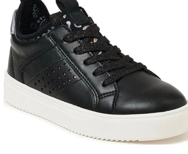 Wonder Nation Little Girl & Big Girl Casual Retro Low-Top Court Sneakers, Size 6_0 Wonder Nation Little Girl & Big Girl Casual Retro Low-Top Court Sneakers, Size 6