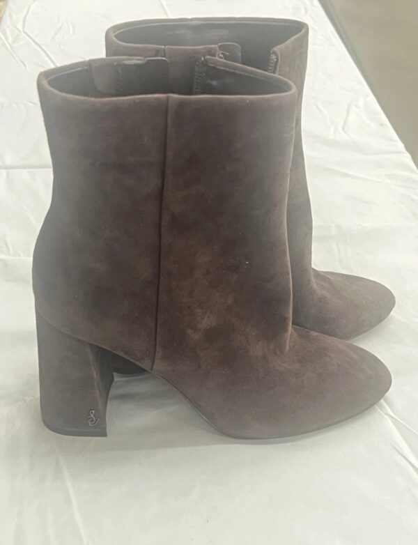 Sam Edelman Saige Bootie Chocolate , Pointed Toe, Mid Heel, Ankle, Size 7.5